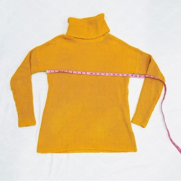 Halogen Mustard Yellow Chunky Turtleneck Sweater - Picture 6 of 8
